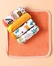 OHMS Terry Knit Animal Printed wash Cloth L 23 x B 23 cm Pack of 5 - Multicolor
