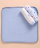 OHMS Terry Knit Towel & Wrappers with Vehicle & Whale Print Pack of 3 L 40 x B 40 cm - Blue