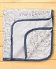 OHMS Interlock Knit Towel & Wrappers with Bear Print L 77 x B 71 cm - White & Blue