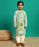 READIPRINT Full Sleeves Floral & Paisley Printed Kurta With Pyjama Set - Blue