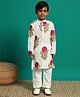 READIPRINT Full Sleeves Floral Block Printed Kurta With Pyjama Set - White
