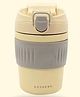 Cots and Cuddles Travel Glass Mug with Lid and Silicone Sleeve - 350ml - Hot and Cold (Cream)