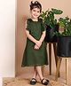 BaawRi Georgette Sleeveless Frills Detailed Dress - Green