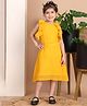 BaawRi Georgette Sleeveless Frills Detailed Dress - Yellow