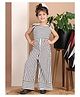 BaawRi Sleeveless Striped Jumpsuit - Black & White