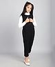 BaawRi Cotton French Terry Sleeveless Solid Jumpsuit - Black