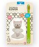 Flipper Toothbrush &  Brush Cover  Fun Animal Cat - Grey