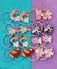 Kamule Set Of 8 Unicorn Designed Hair Rubber Bands Set - Multi Colour