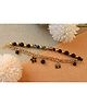 Kamule Acrylic Beads Embellished & Floral Detailed Bracelet - Black