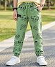HoneyHap Disney Terry Knit Full Length Lounge Pants With Lion King Graphic & Badge Detailing - Olive Green