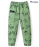 HoneyHap Disney Terry Knit Full Length Lounge Pants With Lion King Graphic & Badge Detailing - Olive Green