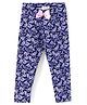 CrayonFlakes Full Length Floral Printed Super Stretch Leggings - Black