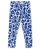 CrayonFlakes Full Length Floral Printed Super Stretch Leggings - Off White