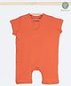Cocoon Care Bamboo Cotton Half Sleeves Solid Romper - Orange Color