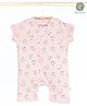 Cocoon Care Bamboo Cotton Half Sleeves Animal Printed Romper - Pink