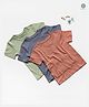 Cocoon Care Bamboo Cotton Pack Of 3 Half Sleeves Solid Tees - Pink Sage Green & Granite