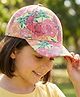 Pine Kids Cotton Baseball Cap With Floral Print - Yellow