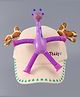 Babyhug Free Size Baseball Cap With Giraffe Applique - Beige