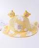 Babyhug Bucket Hat with Cow Print & Ear Applique Light Yellow - Diameter 56 cm