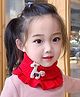 Priaansha Creation Cartoon Animal Applique Detailed Warm Neckerchief - Red