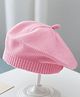 Priaansha Creation   Knitted Solid Beret Cap - Pink