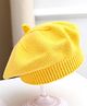 Priaansha Creation Knitted Solid Beret Cap - Yellow
