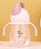 R for Rabbit Trunky Premium Baby Straw Sipper With Anti Gravity Ball | Zero Spill Sippy Cup with Soft Silicone Straw BPA Free & Non Toxic Leak Proof for Kids 9+ Months - (320 ml, Peach Pink)