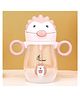 R for Rabbit Spikey Premium Baby Straw Sipper With Anti Gravity Ball | Zero Spill Sippy Cup with Soft Silicone Straw BPA Free & Non Toxic Leak Proof for Kids 9+ Months - (320 ml, Peach Pink)