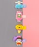 KIDLINGSS Set Of 4 Cartoon Applique Hair Clips - Multicolor
