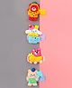 KIDLINGSS Set Of 4 Bear Applique Hair Clips - Multicolor