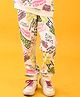 Anthrilo Fleece Full Sleeves Colorful Text Printed Joggers - White