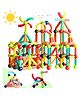 Enorme Magnetic Building, Constructing and Learning Blocks for Kids, Magnet Sticks and Ball Game Set- 36 Pcs