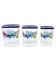 Varmora Glory Square Set Flower ,Blue, 3 Pieces