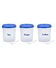 Varmora Grocery Container SF3 with Spoon , Blue , set of 3