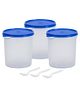 Varmora Grocery Container SF3 with Spoon , Blue , set of 3