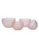 Varmora Homeware Plastic Mixing Bowl Plastic Transparent Brown Mixing Bowl - Set of 4