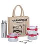 VARMORA SS Cromo Lunch Box Set with Bag - Raspberry Pink