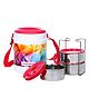 VARMORA Orbit Stainless Steel Lunch Box with Air- Tight Plastic Lid - Pink