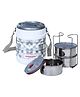 VARMORA Orbit Stainless Steel Lunch Box with Air- Tight Plastic Lid - Grey