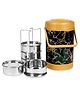 Varmora Homeware  Jumbo Cosmic Insulated Hot Lunch Box With 5 SS Containers - Gold