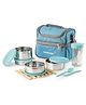 Varmora SS Classic Airtight Stainless Steel Lunch Box For Office - Cyan Blue