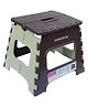 VARMORA Folding Stool - Lightweight & Portable Ergonomic Handle Sturdy Design Stool - Brown