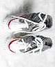 Knits & Knots Colour Blocked Handmade Booties With Laces - Grey & White