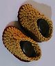 Knits & Knots Colour Blocked Slip On Handmade Booties - Brown & Beige
