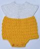 Knits & Knots Sleeveless Colour Blocked Handmade Onesie - Yellow & White