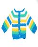Knits & Knots Woollen Blend Full Sleeves Striped Sweater - Multi Colour