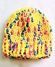 Knits & Knots Handmade Self Designed Ridged Border Cap - Multi Colour
