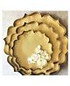 Ikkasa Festive Floral Golden Lotus Decorative Urli Bowls - Set of 3
