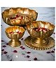 Ikkasa Radiant Lotus Golden Decor Urli Bowls - Set of 3