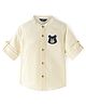 INFINITY Oxford Cotton Full Sleeves Solid Shirt- Yellow